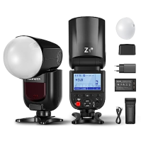 NEEWER Z1-C TTL blesk Speedlite s kulatou hlavou a magnetickým kopulovým difuzorem pro Canon, 76Ws 2,4G 1/8000s HSS, 10 úrovní L